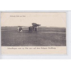 STARSBOURG: brunhuber im fluge, schaufliegen vom 23 mai 1911, Hellmuth Hirth am start (Aviation) - très bon état
