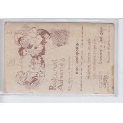 PARIS: restaurant adrienne's 99 rue de richelieu, bar américain - très bon état