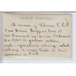 PARIS:  lot de 2 CPA, T.S.F. achat-vente, james lebeau, 3 rue desiré ruggieri, 75018 (TSF) - très bon état