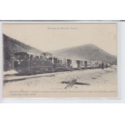 CELLES-sur-PLAINE: arrivée d'un train le premier jour de l'exploitation de la ligne de vallée de celles - très bon état