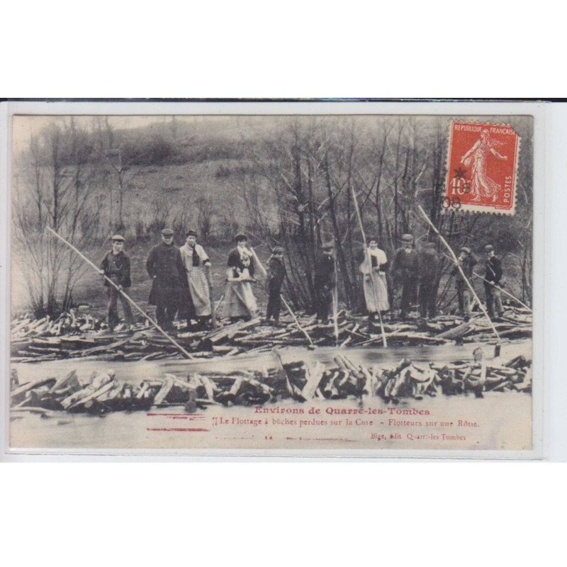 YONNE: le flottage à bûches perdues sur la cure, flotteurs sur une rôtie - très bon état