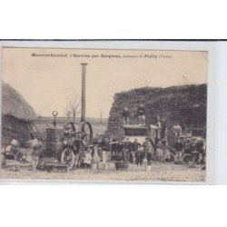 PAILLY: batteuse au travail - Mautret-Denisot à servins par sergines (agriculture) - état