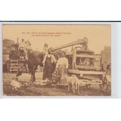 YONNE: la vie à la campagne dans l'yonne la fabrication du cidre, pressoir - très bon état