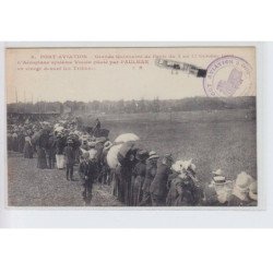 JUVISY: grande quinzaine de paris du 3 au 17 octobre 1909 aéroplane systeme voisin piloté par Paulhan - très bon état