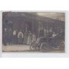 VILLENEUVE la GARENNE: carte photo d'un caviste  quai d' Asnieres (commerce de vins), automobile - très bon état