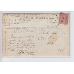 VILLENEUVE la GARENNE: carte photo d'un caviste  quai d' Asnieres (commerce de vins), automobile - très bon état