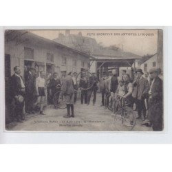 HAUTS-de-SEINE: fête sportive artistes lyriques vélodrome buffalo 23 août 1909 a l'entrainement blond'hin- très bon état