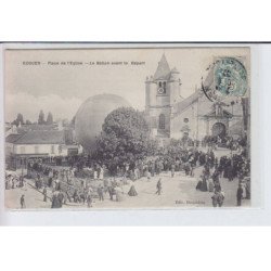 ECOUEN: place de l'eglise, ballon rond, avant le départ - très bon état