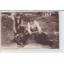 HAUTES-PYRENEES: une belle prise, ours des pyrénées, montreurs d'ours - très bon état