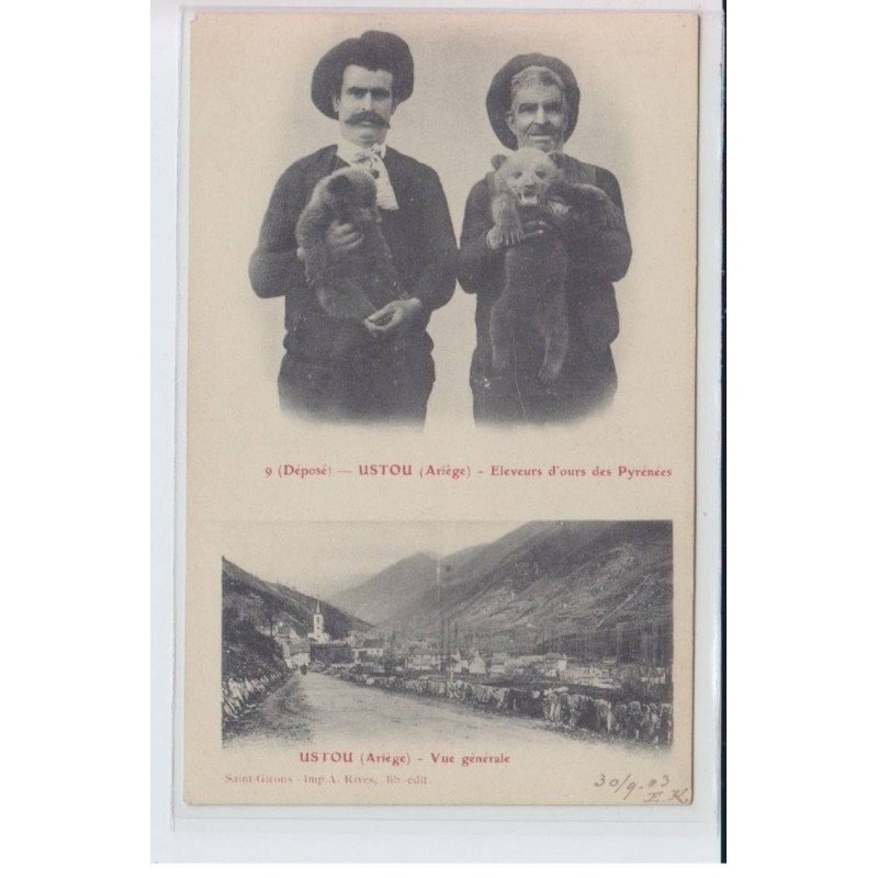 USTOU: eleveurs d'ours des pyrénées, vue générale, monteurs d'ours - très bon état
