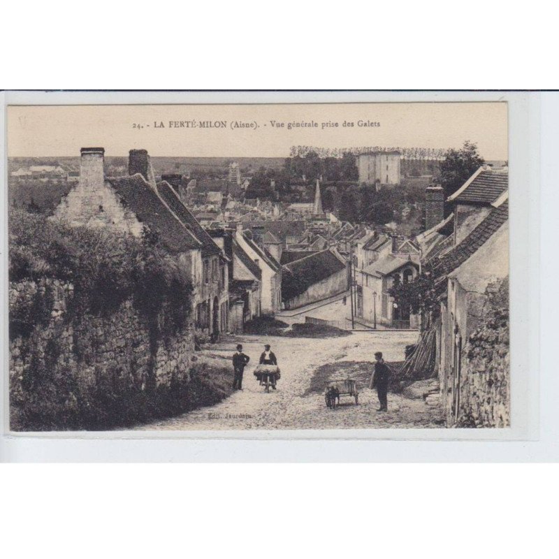 LA FERTE-MILON: vue générale prise des galets (voiture à chien)- très bon état