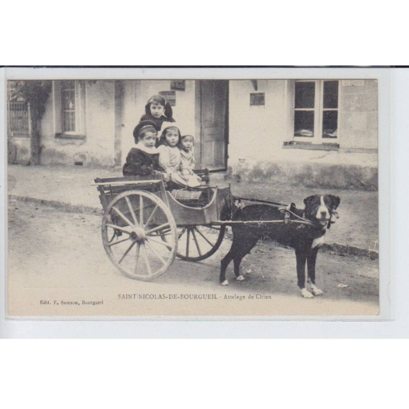 SAINT-CLOUD:de-BOURGEUIL: attelage de chien - très bon état