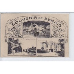 BENAIS: souvenir de benais, voiture à chien - très bon état