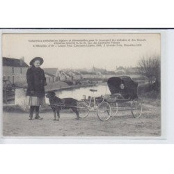 MARNE: voiture à chien légeres et démontables pour transport malades et blessés systeme breveté S.G.D.G. - tb etat