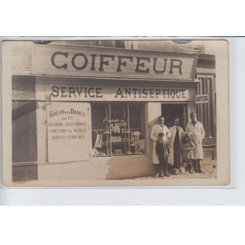 FRANCE - coiffeur, service antiseptique, salon pour dames, M. Mignot, séchoir électrique - très bon état
