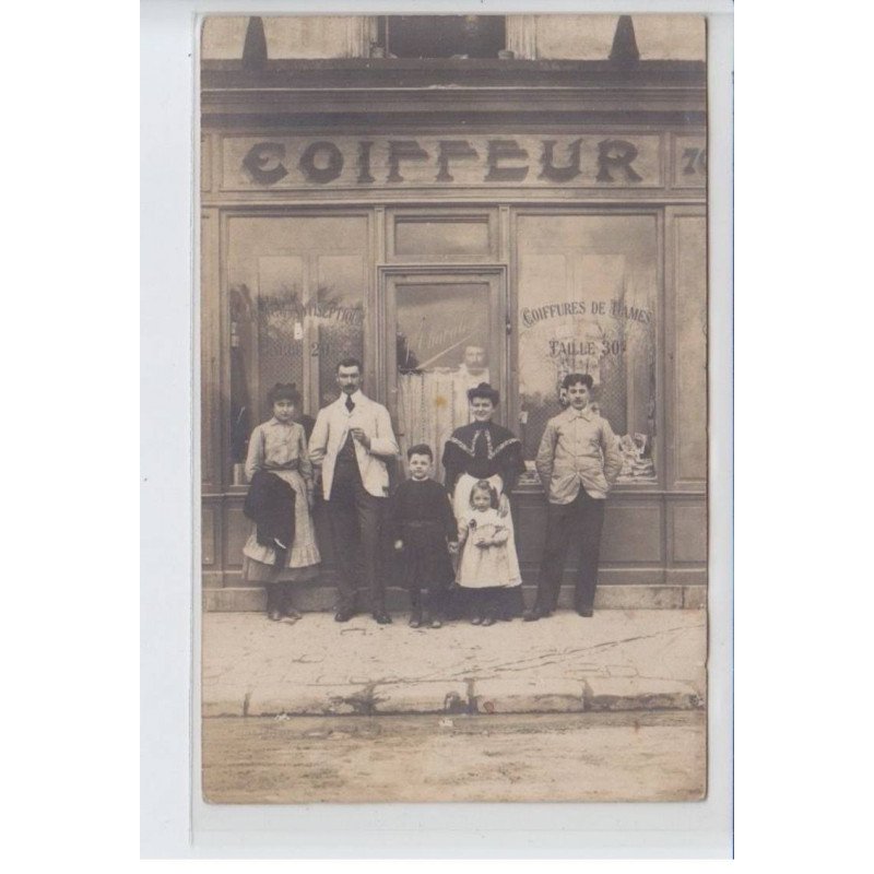 FRANCE - coiffeur de dames, service antiseptique, barbe 20., taille 30., P. Chatulier(?) - état