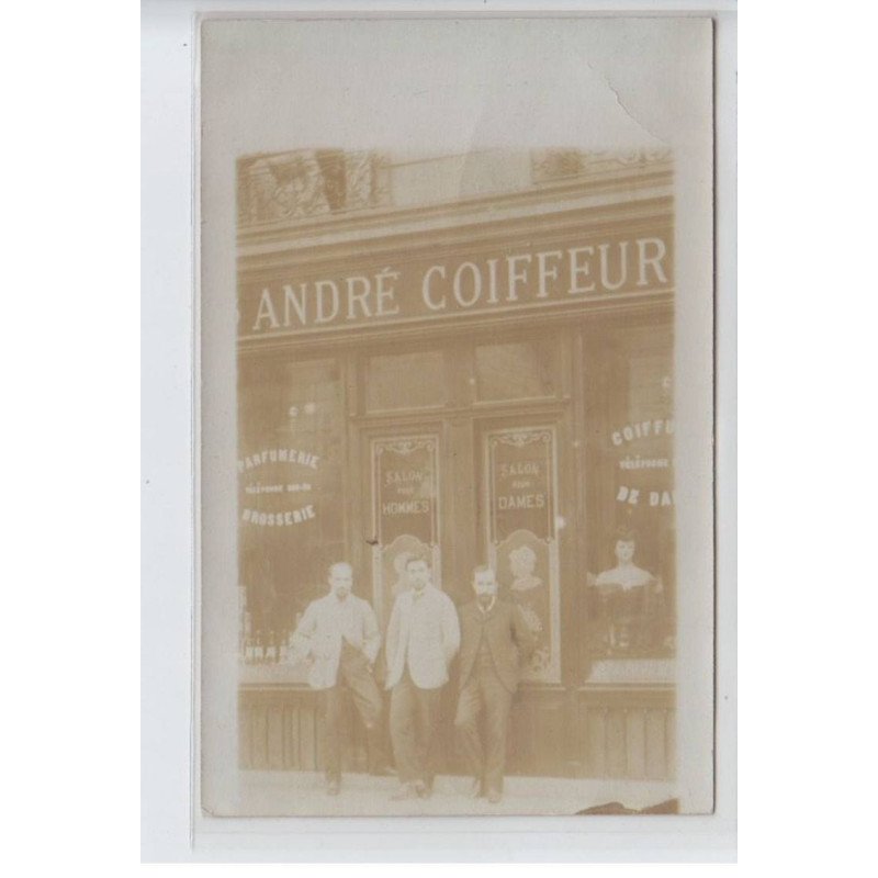 FRANCE: andré coiffeur, parfumerie brosserie salon pour hommes et dames - état