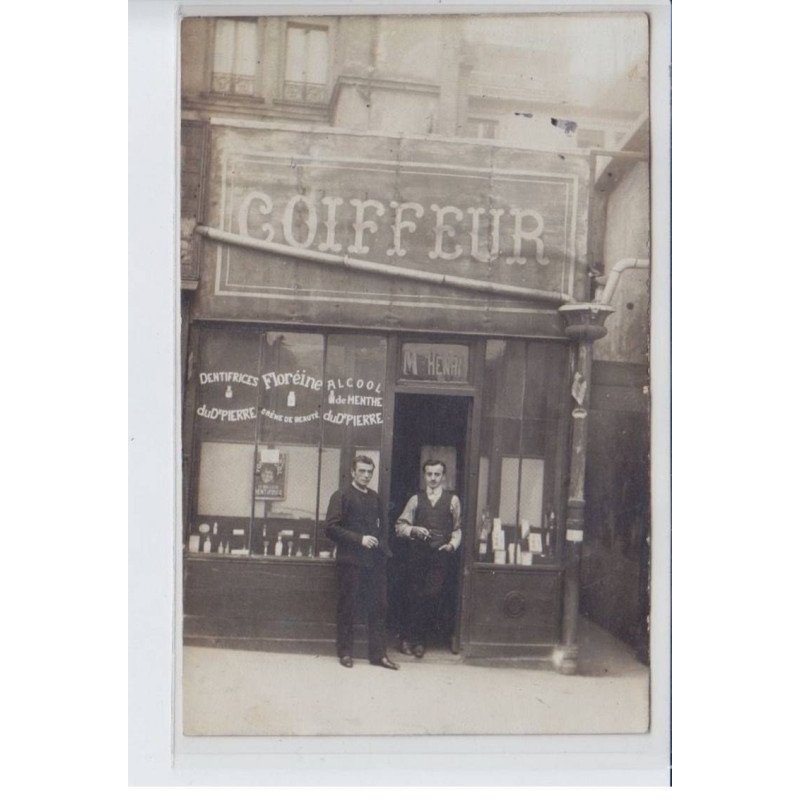 FRANCE: coiffeur dentifrices DuDrPierre floréine crème de beauté alcool de menthe, M. Henri - très bon état