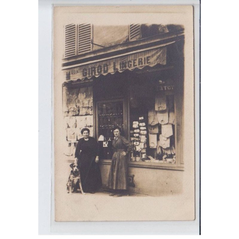 FRANCE: maison Girod Lingerie, chien, commerce de textile - très bon état