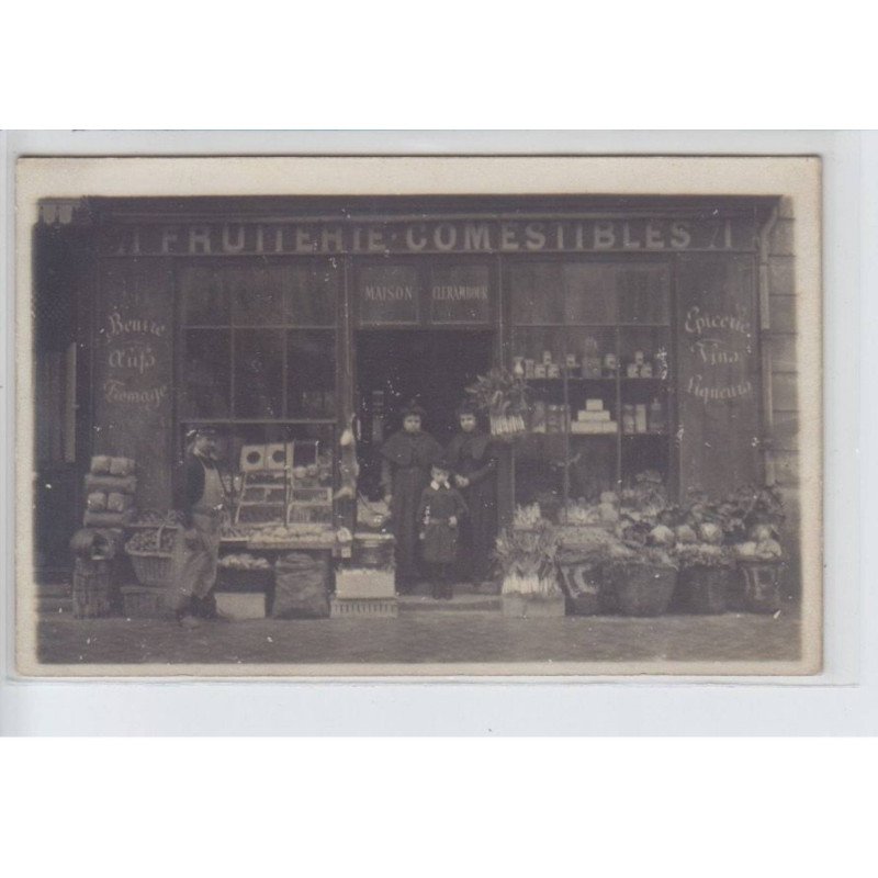 FRANCE: fruiterie comestibles, maison Clérambour, épicerie vins liqueurs - très bon état