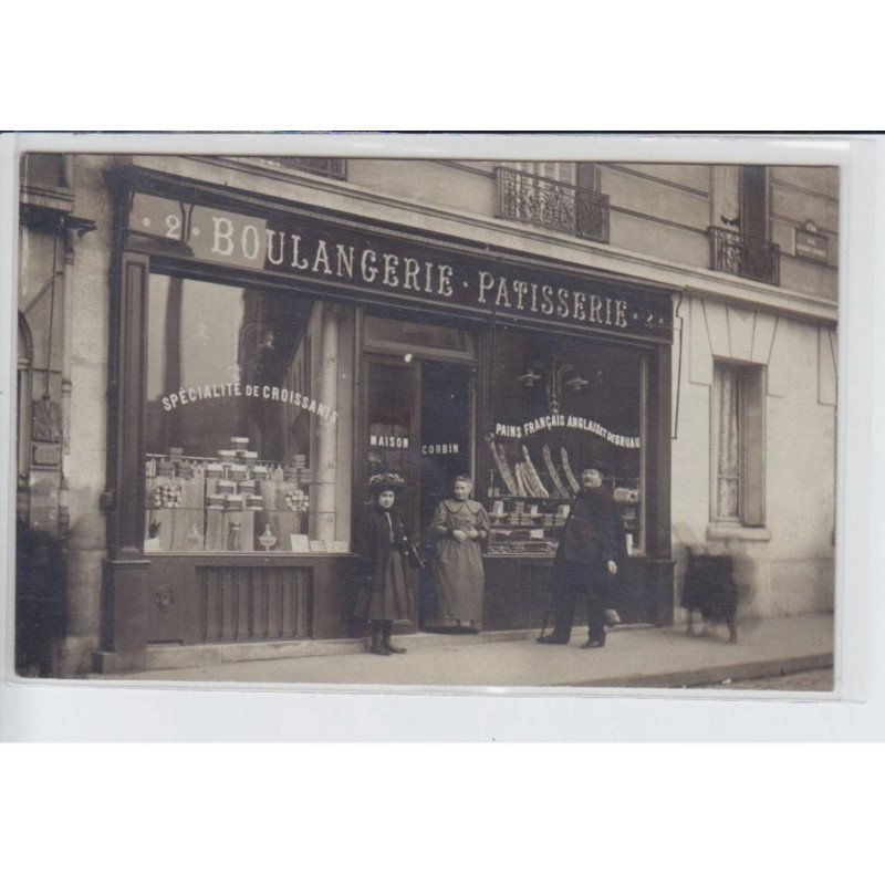 FRANCE: boulangerie patisserie, spécialité de croissants, maison Corbin, pains français anglais de gruau - très bon état