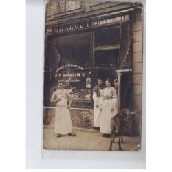 FRANCE: charcuterie, jambon d'york et bayonne, P. Sarrazin, truffes et foies gras, chien - état