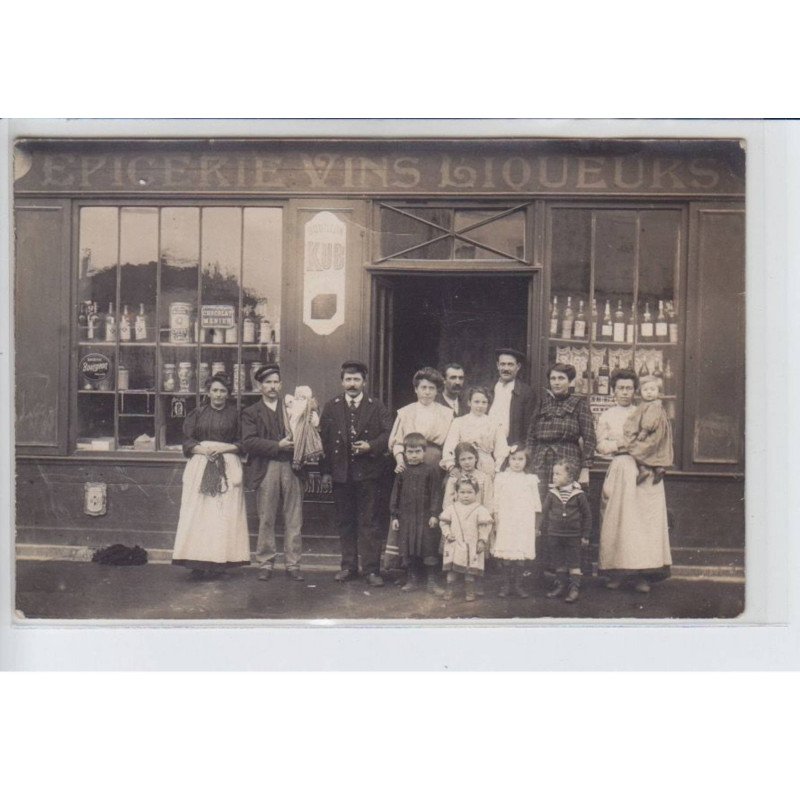 FRANCE: épicerie vins liqueurs, bouillon kub, chocolat menier - très bon état