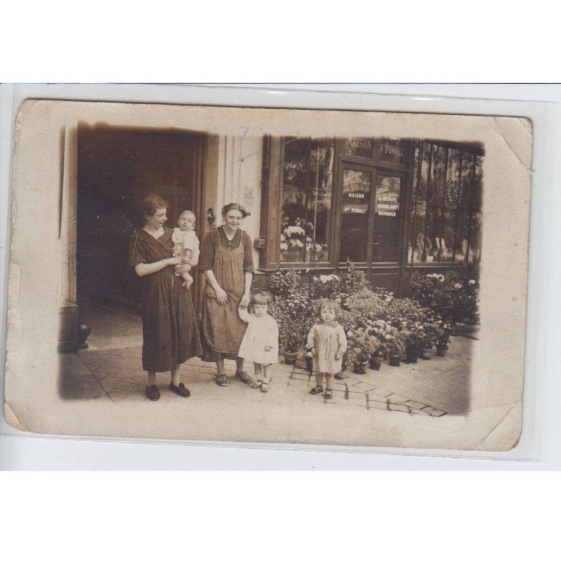 FRANCE: maison Vve Pinault, A. Delraye, gendre succursale, marbrier, personnages - état