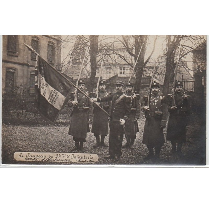 carte photo du drapeau du 94 ème d'Infanterie - très bon état