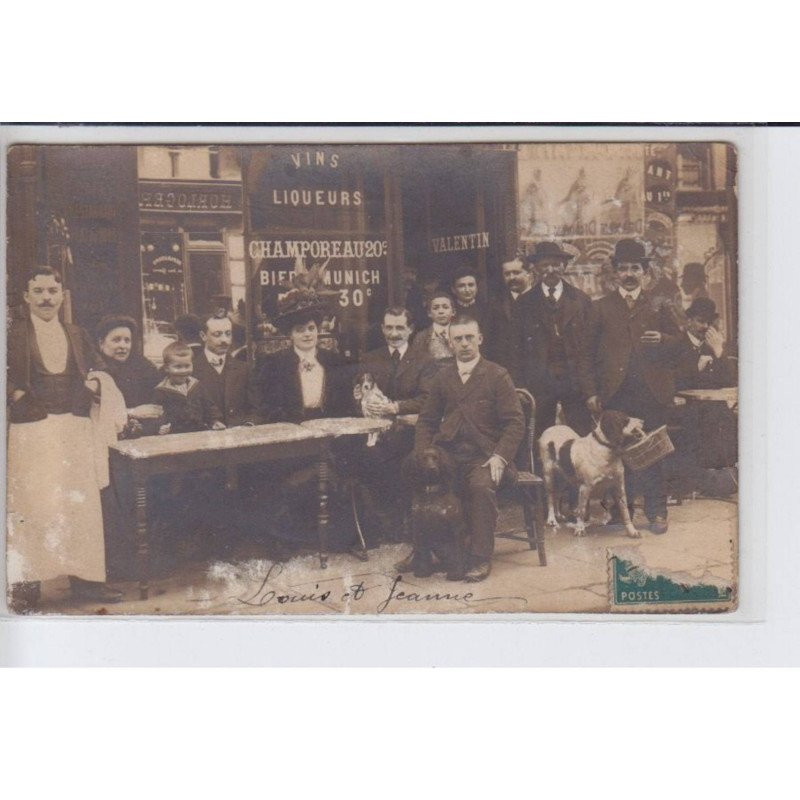 FRANCE: Valentin, vins liqueurs champoreau bière munich, personnages, chien - état