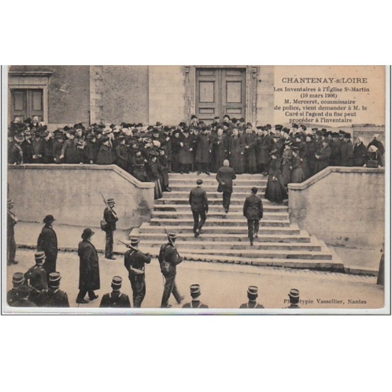 CHANTENAY SUR LOIRE : les inventaires en 1906 - très bon état ( une trace au dos) CHANTENAY SUR LOIRE : les inventaires en 1906 - très bon état ( une trace au dos)