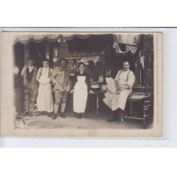 FRANCE: boucherie charcuterie (?), personnages en tablier - très bon état