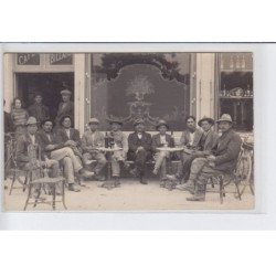 FRANCE: café billard, personnages à l'apéro, vins - état