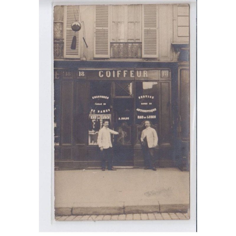 FRANCE: coiffeur, dames, service antiseptique, eau de lubin, A. Duluc - très bon état