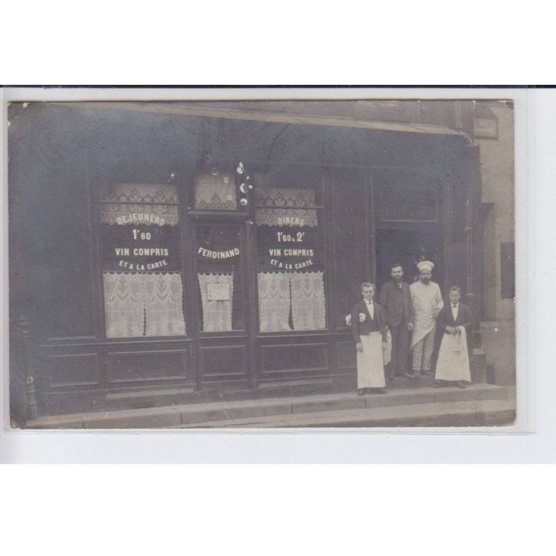 FRANCE: entré table d'hote, dejeuners vin compris et à la carte, Ferdinand, diners, rue serpente(?)paris - très bon état