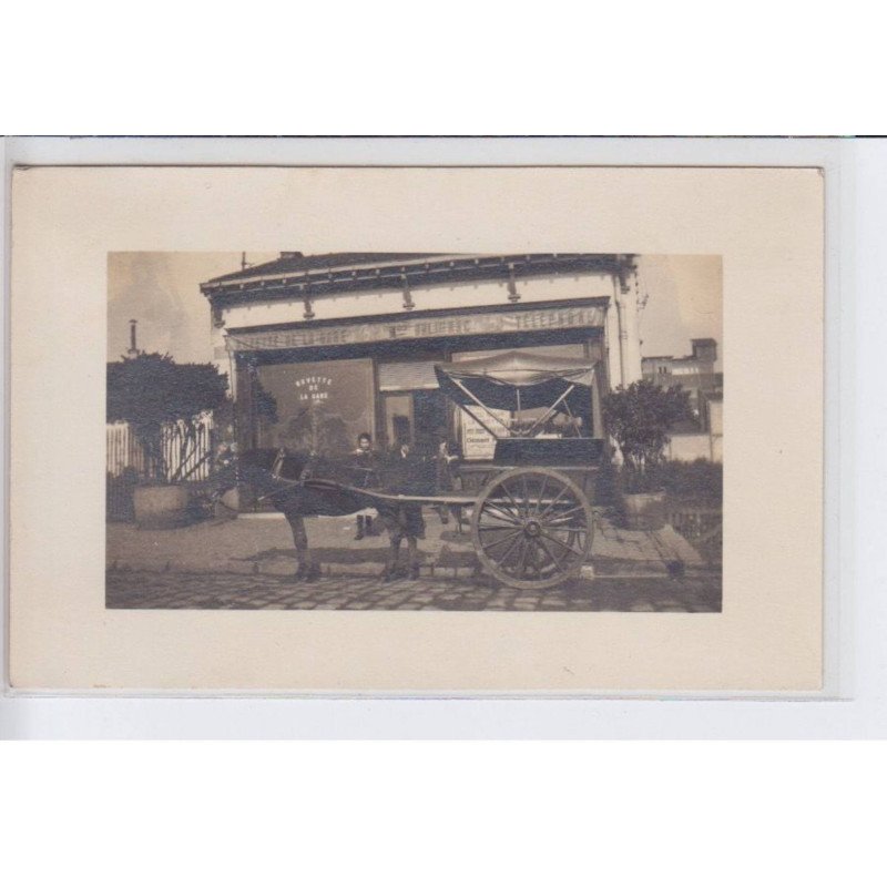 FRANCE: buvette de la gare, Balignac, attelage - état