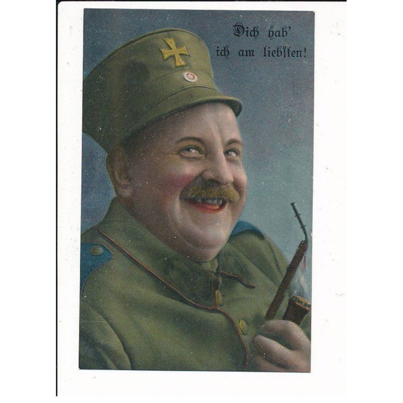 MILITAIRE: ww1 - caricature militaire - très bon état