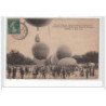 REIMS : le ballon rond place du boulingrin en 1909 - bon état (un coin plié et une petite tache)