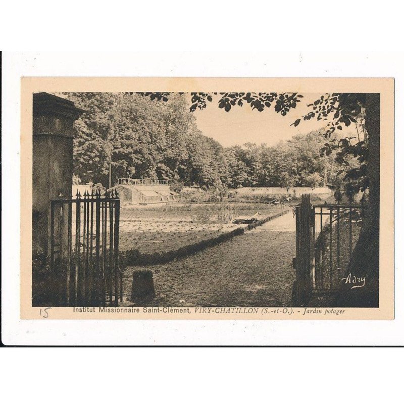 VIRY-CHATILLON: institut missionnaire saint-clément, jardin potager - très bon état