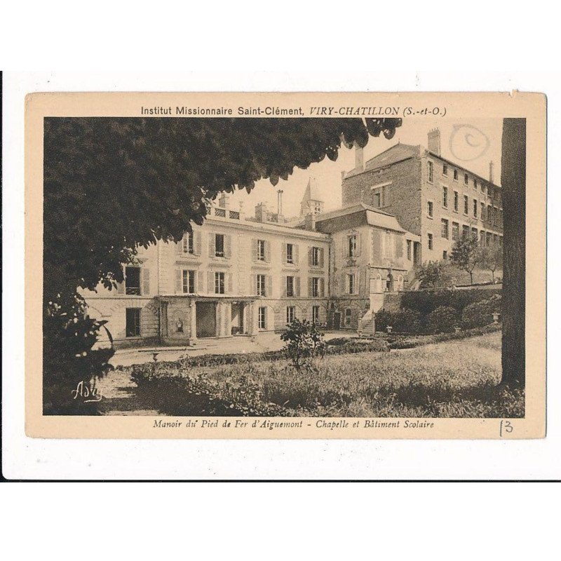 VIRY-CHATILLON: institut missionnaire saint-clément, chapelle et batîment scolaire - très bon état