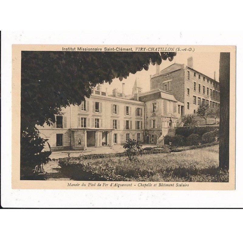 VIRY-CHATILLON: institut missionnaire saint-clément manoir du pied de fer d'aiguemont - très bon état
