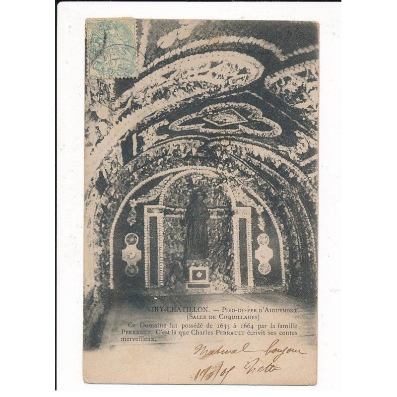 VIRY-CHATILLON: pied-de-f-er d'aiglemont, salle de coquillages - très bon état