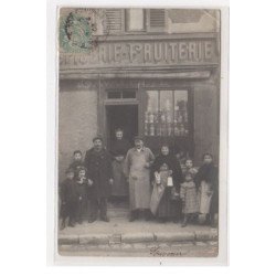 PARIS : carte photo de l'épicerie fruiterie Lavalette au 64 rue de la Jonquière - bon état