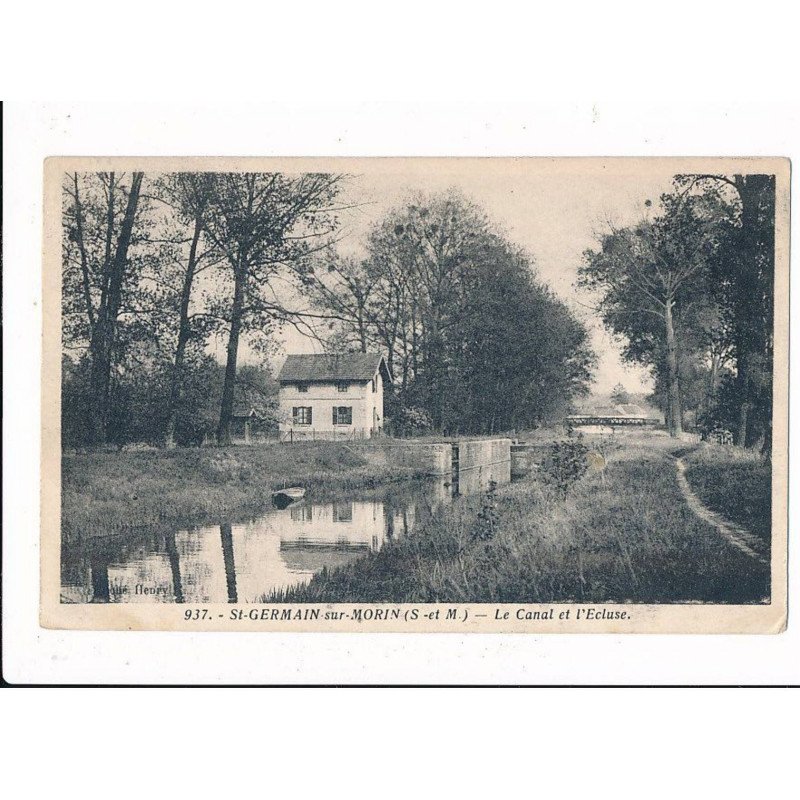 SAINT-GERMAIN-les-COUILLY: le canal et l'écluse - très bon état