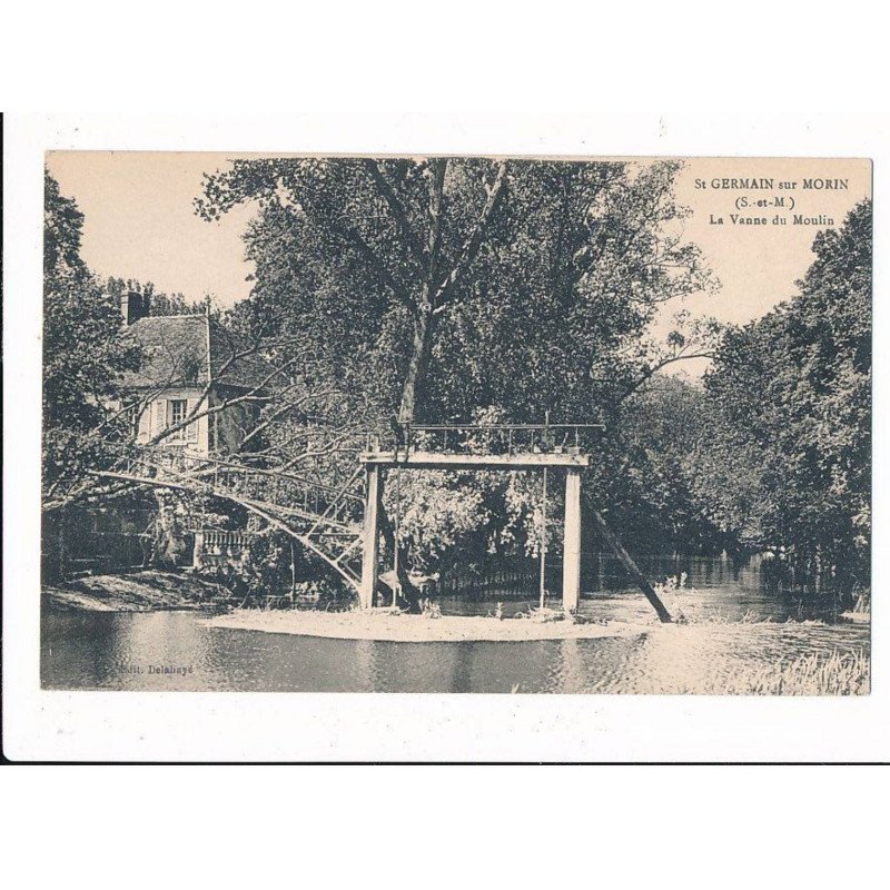 SAINT-GERMAIN-sur-MORIN: la vanne du moulin - très bon état