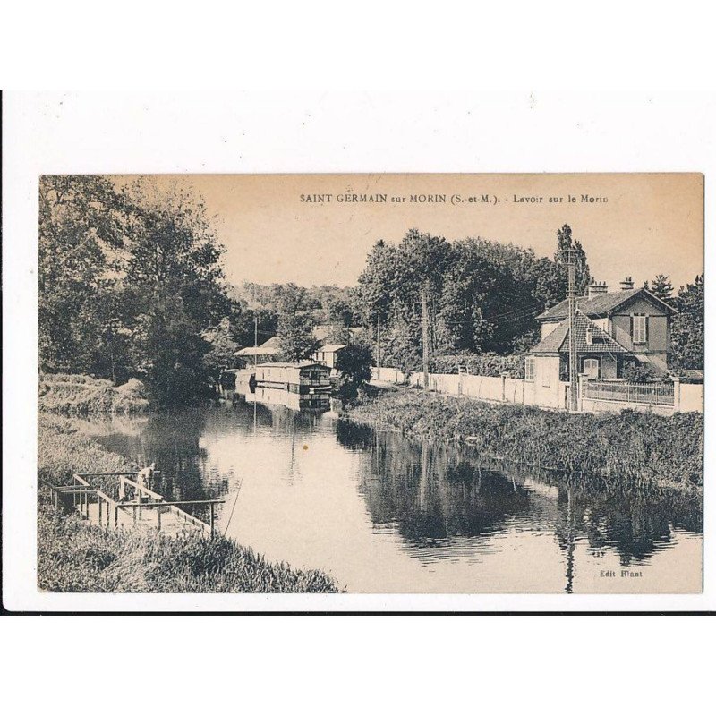 SAINT-GERMAIN-sur-MORIN: lavoir sur le morin - très bon état