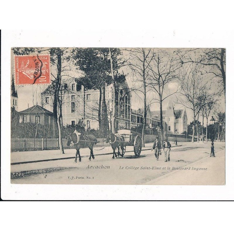 ARCACHON: le collège saint-elme et le boulevard deganne - très bon état