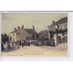 SOUGY: mairie et grande rue, toillée - très bon état