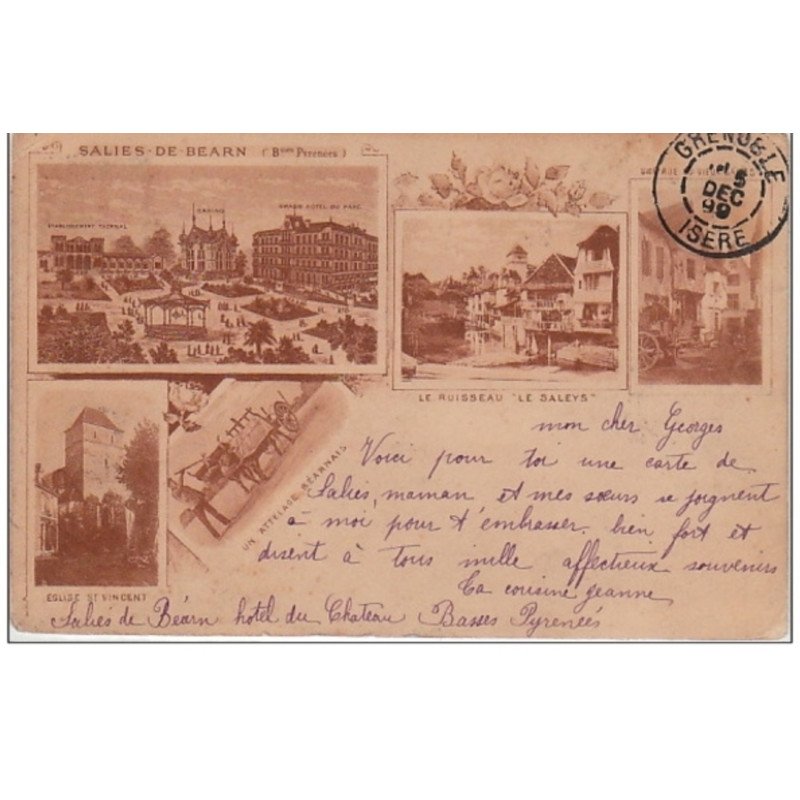 SALIES-DE-BEARN - état ( (coins arrondis et un coin plié) SALIES-DE-BEARN - état ( (coins arrondis et un coin plié)