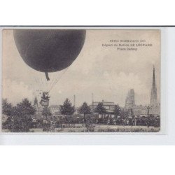 SEINE-MARITIME: fêtes normandes 1909, départ du balon le léopard, place carnot - très bon état